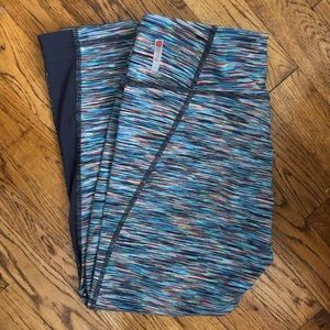 Zella rainbow space dye crop leggings